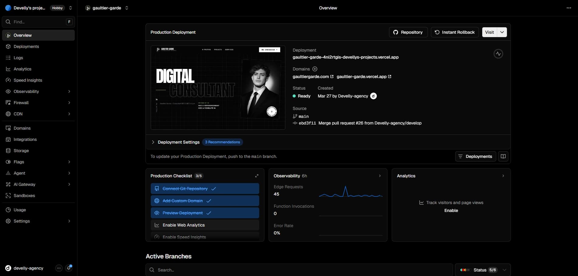 Aperçu site agence - présentation