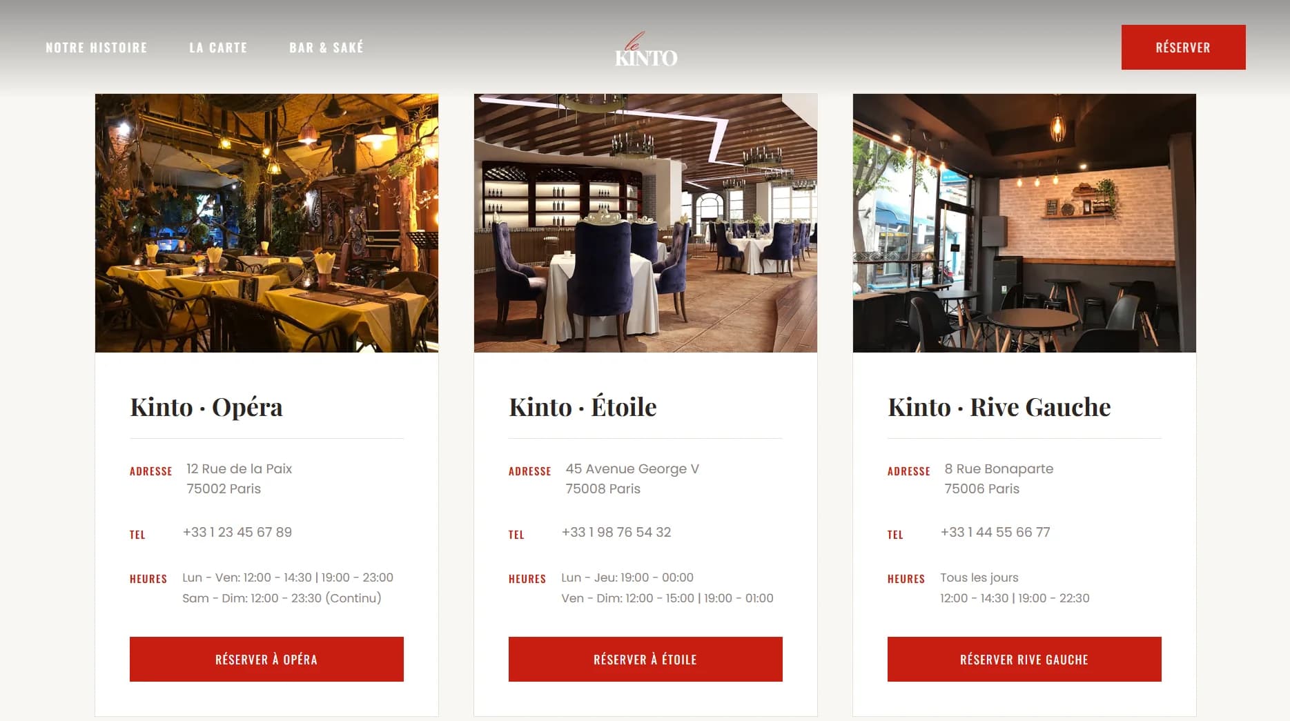 Miniature — Réservation & Contact