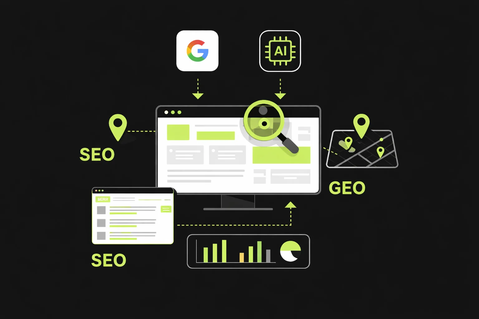 Architecture SEO et GEO du site Gaultier Garde optimisée pour Google et les moteurs d'IA