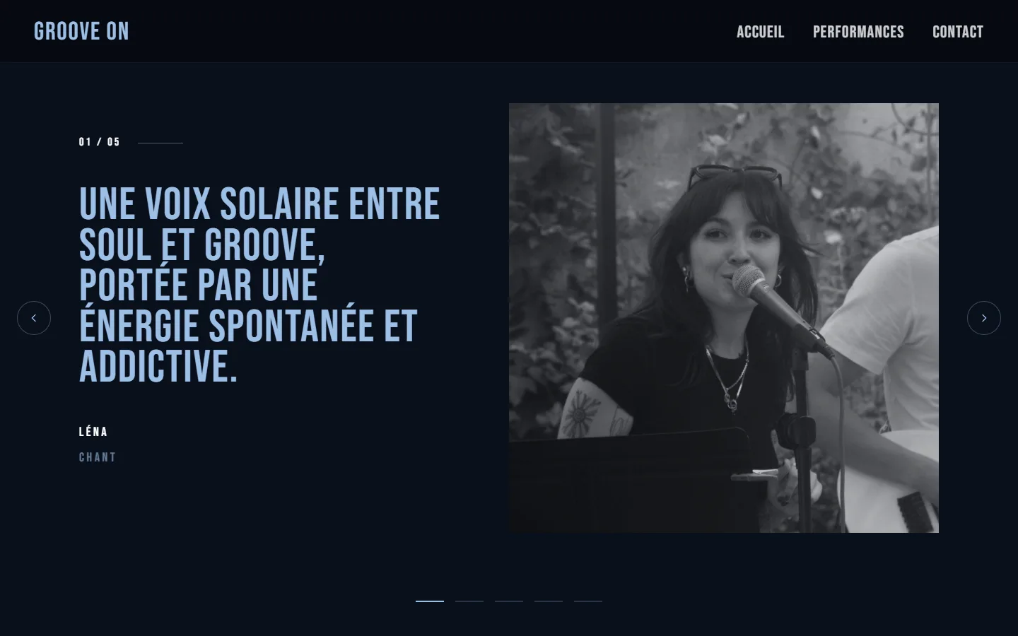 Présentation des membres du groupe Groove On